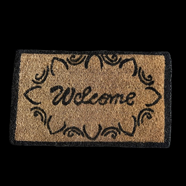 Welcome Coir Mat Black 40x65